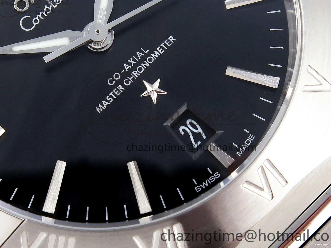 0122 Snug Constellation 39mm SS ASWF 1:1 Best Edition Black Dial on SS Bracelet A 7771